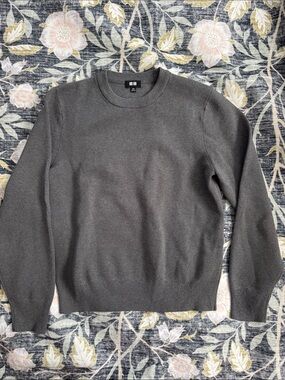 Uniqlo Washable Milano XXS Men's Dark Gray Crewneck Sweater